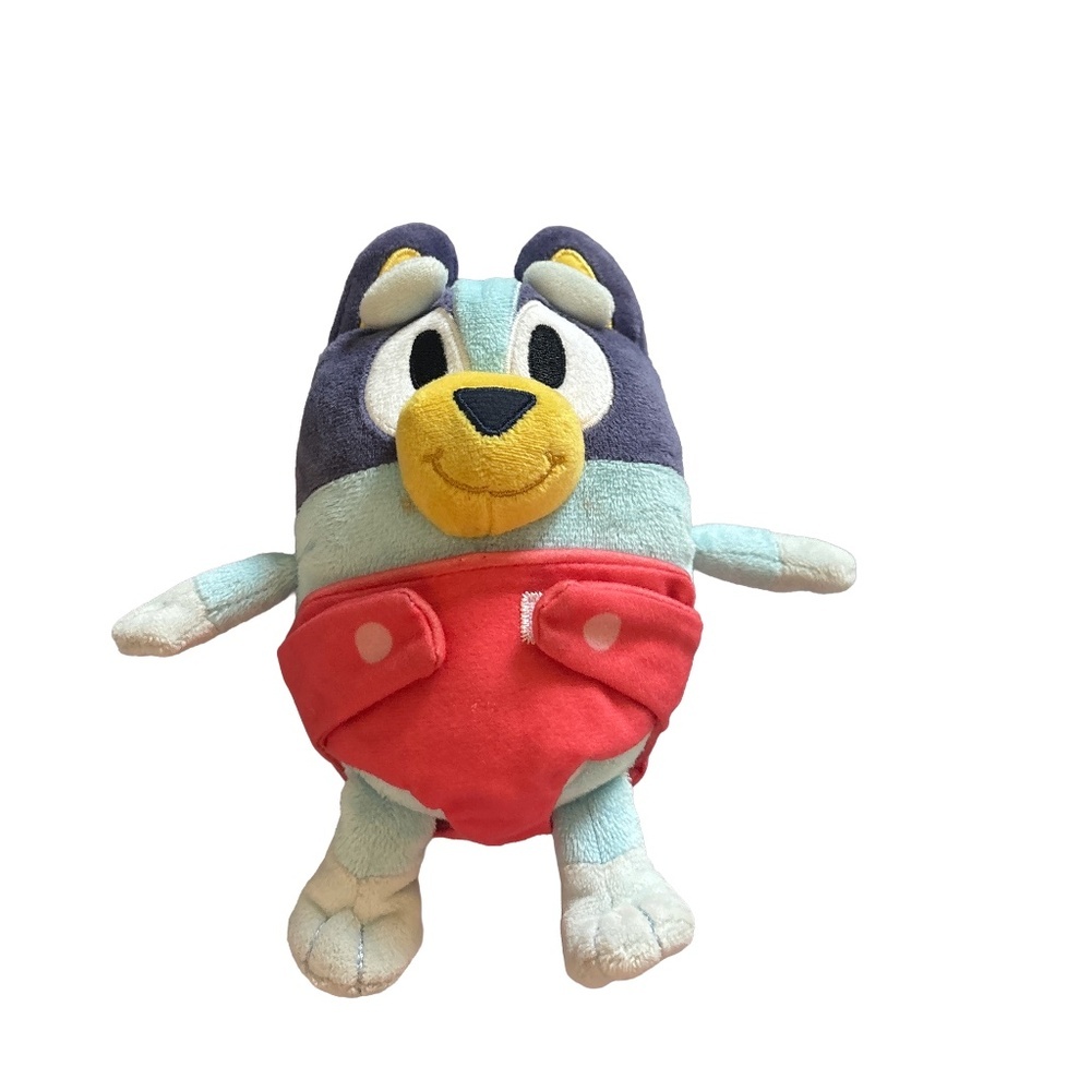 Bluey Baby Bluey Plush Toy Wearing Red Nappy Diaper 6-9” Stuffed Animal
